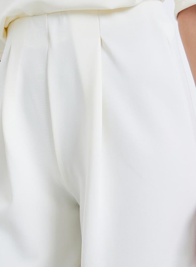 Styli Women Off White Wide Leg Joggers - Image 2